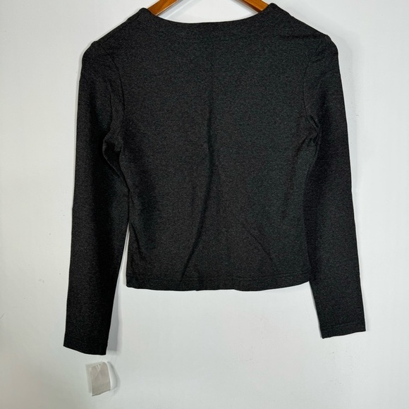 ABS by Allen Schwartz Front Zip Long Sleeve Top Size Small Petite - Picture 2 of 5